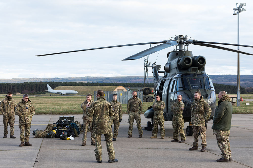 RAF Puma helicopters arrive at Kinloss to support MACA